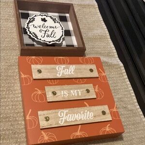 Plaid Welcome Fall Sign